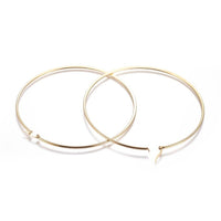 -304 Stainless Steel Hoop Earrings Ring Gold 101.5x100x2mm Pin 0.8mm  P607