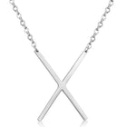 Stainless Steel Women's Unisex 18 Inch Necklace Pendant Letter Lobster Clasp S1
