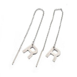 Stainless Steel Stud Earrings Earrings Ear Threads Alphabet Initial Letter Z314