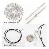 Stainless Steel Pendant 0.912X1.64 Inch Square tags Constellation Necklace B162