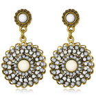 Antique Silver Plated Earrings  Chandelier Stud Clasp L822