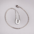 Stainless Steel Women's Unisex 18 Inch Necklace Pendant Letter Lobster Clasp S3