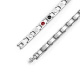 Stainless Steel Panther Chain Watch Bracelet Watch Clasp Silver Color 8.2" A133