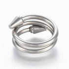 304 Stainless Steel Wide Band Finger Rings Size 6~9 Gold 16~19mm Z676
