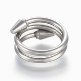 304 Stainless Steel Wide Band Finger Rings Size 6~9 Gold 16~19mm Z676