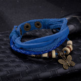 Leather Bracelet 8.5 Inches 14MM Push Button L440