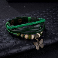 Leather Bracelet 8.5 Inches 14MM Push Button L440