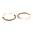 Stainless Steel Mesh Hoop Earrings Hypoallergenic Gold Z327