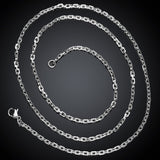 Stainless Steel Necklace Chain Box Chain 20-24 Inches 2.3MM Lobster Clasp B200