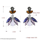 Yellow Gold Plated Earrings Chadelier  Stud Clasp L832