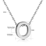 Stainless Steel Women's Unisex 18 Inch Necklace Pendant Letter Lobster Clasp S3