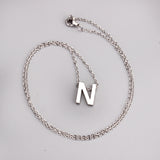 Stainless Steel Women's Unisex 18 Inch Necklace Pendant Letter Lobster Clasp S3