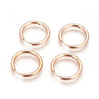 Stainless Steel Hoop Earrings Rose Gold Purple Black Huggie 1" Pin 1mm  P623