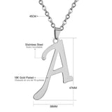 Stainless Steel Women's Unisex 18 Inch Necklace Pendant Letter Lobster Clasp S2