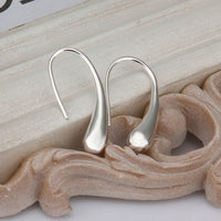 Sterling Silver P Threader Drop Dangle Hook Earrings L18