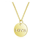 Stainless Steel Pendants Necklaces Word LOVE Silver 16.3 inches 40cm 1mm Z579