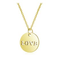 Stainless Steel Pendants Necklaces Word LOVE Silver 16.3 inches 40cm 1mm Z579