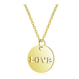 Stainless Steel Pendants Necklaces Word LOVE Silver 16.3 inches 40cm 1mm Z579