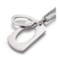 Stainless Steel Initial Pendant Necklace Lobster Chain Alphabet Letter 27" A385