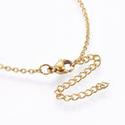 Stainless Steel Pendant Necklace Cubic Zirconia Girl Boy Gold 18" Z486