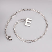 Stainless Steel Women's Unisex 18 Inch Necklace Pendant Letter Lobster Clasp S3