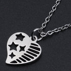 Stainless Steel Pendant Necklace Lobster Heart Silver 15.74" 40cm 1.5mm Z591