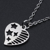 Stainless Steel Pendant Necklace Lobster Heart Silver 15.74" 40cm 1.5mm Z591