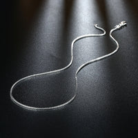 Sterling Silver Plated Necklace Chain Lobster Clasp B363