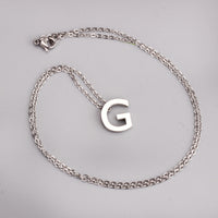 Stainless Steel Women's Unisex 18 Inch Necklace Pendant Letter Lobster Clasp S3