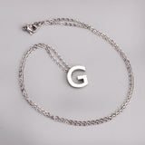 Stainless Steel Women's Unisex 18 Inch Necklace Pendant Letter Lobster Clasp S3