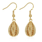 Yellow Gold Platinum Plated Earrings Drop Dangle Fish Hook Clasp L640