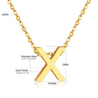 Stainless Steel Women's Unisex 18 Inch Necklace Pendant Letter Lobster Clasp S3