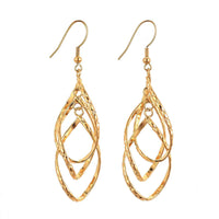 Stainless Steel Dangle Chandelier Earrings Drop Gold Silver 72X75mm P158