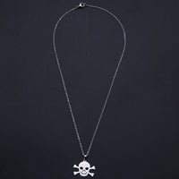 Stainless Steel Pendant Necklace Lobster Clasp Skull Silver 17.7" Gold 1.5mm P80