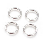 Stainless Steel Hoop Earrings Rose Gold Purple Black Huggie 1" Pin 1mm  P623