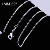 Sterling Silver Plated Necklace Chain Lobster Clasp B363