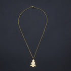 Christmas Stainless Steel Pendant Necklace Lobster Tree Silver 17.7" 1.5mm Z603