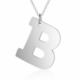 Stainless Steel Women's Unisex 18 Inch Necklace Pendant Letter Lobster Clasp S2