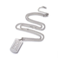Stainless Steel Initial Pendant Necklace Lobster Chain Alphabet Letter 27" A385