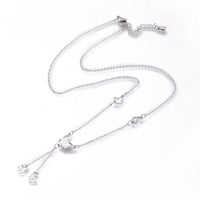 Stainless Steel Butterfly Lariat Necklaces Lobster 16-7/8 inches 43cm Z503