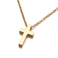 Cross Stainless Steel Pendant Necklaces Lobster 15.7"  40cm Z482