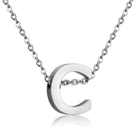 Stainless Steel Women's Unisex 18 Inch Necklace Pendant Letter Lobster Clasp S3