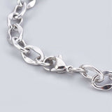 Stainless Steel Pendant Bracelet Chains Lobster Clasp Heart Gold 7.8" 7mm P249