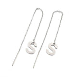 Stainless Steel Stud Earrings Earrings Ear Threads Alphabet Initial Letter Z314