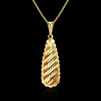 Yellow Gold Plated Necklace Pendant Drop 19 Inches 1MM Lobster Clasp B300