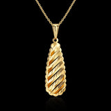 Yellow Gold Plated Necklace Pendant Drop 19 Inches 1MM Lobster Clasp B300