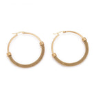 Stainless Steel Mesh Hoop Earrings Hypoallergenic Gold Z327