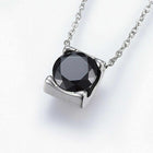 Stainless Steel Set Pendant Necklace Earrings Zirconia Red Gold 17.71" P723