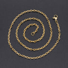 304 Stainless Steel Cable Chain Necklace Lobster Rose Gold Silve 18-26" 3mm A421