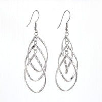Stainless Steel Dangle Chandelier Earrings Drop Gold Silver 72X75mm P158
